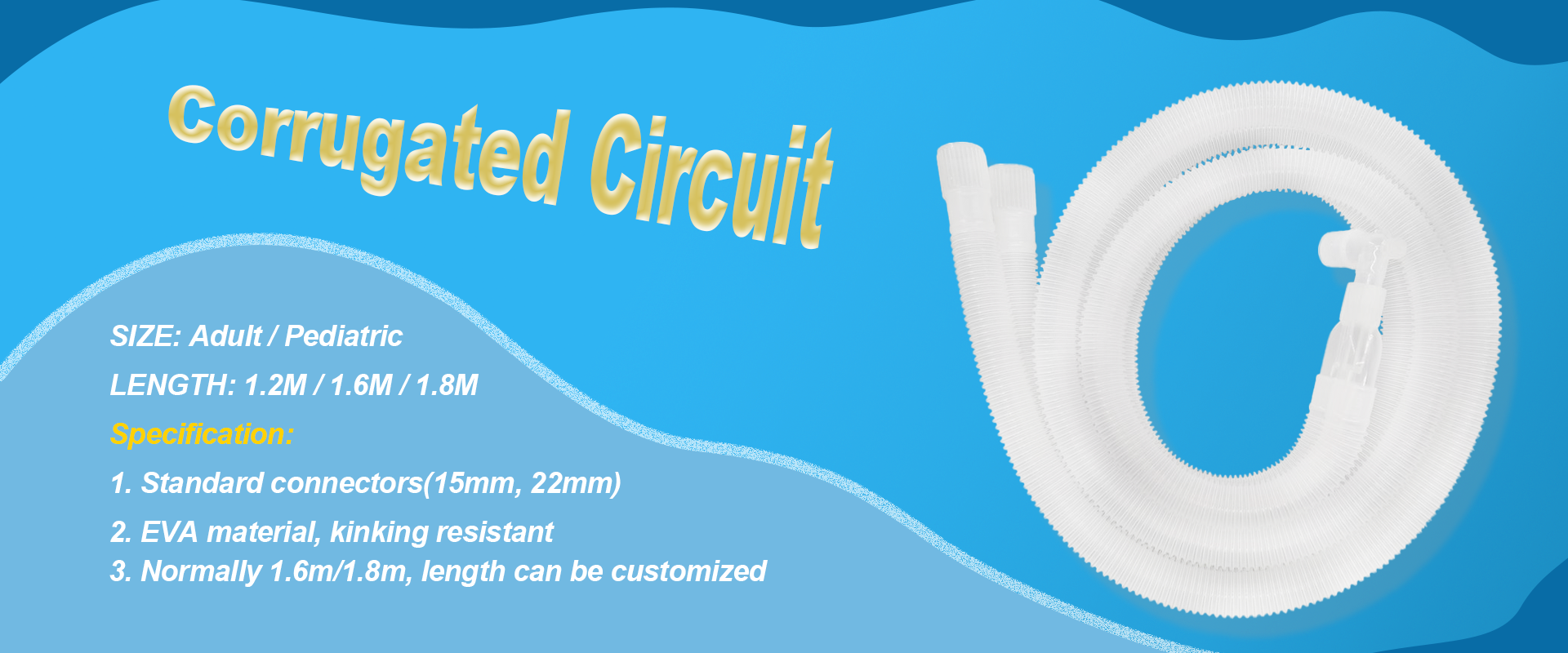 Anesthesia Circuit with Corrugated tube详情图
