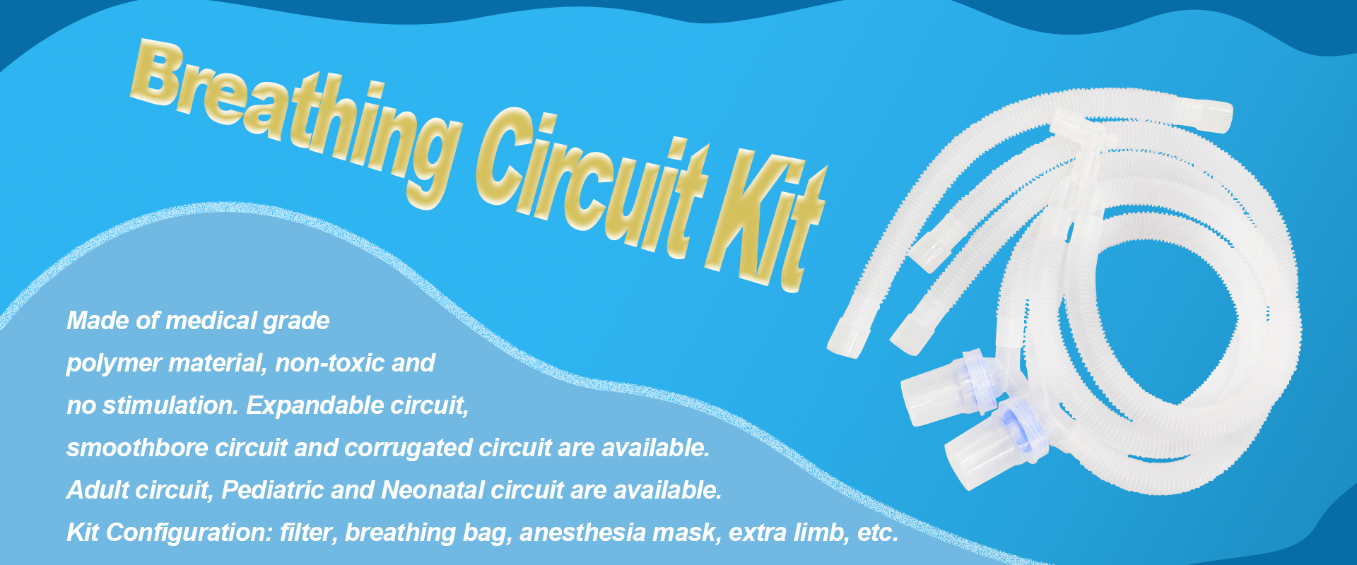 Breathing Circuit With Corrugated tube详情图